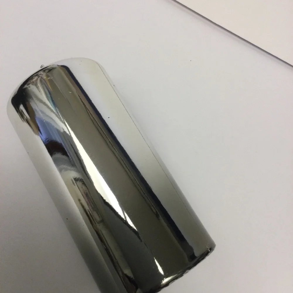 FEM SILVER OMBRE METALLIC MIRROR FINISH CANDLE NWT